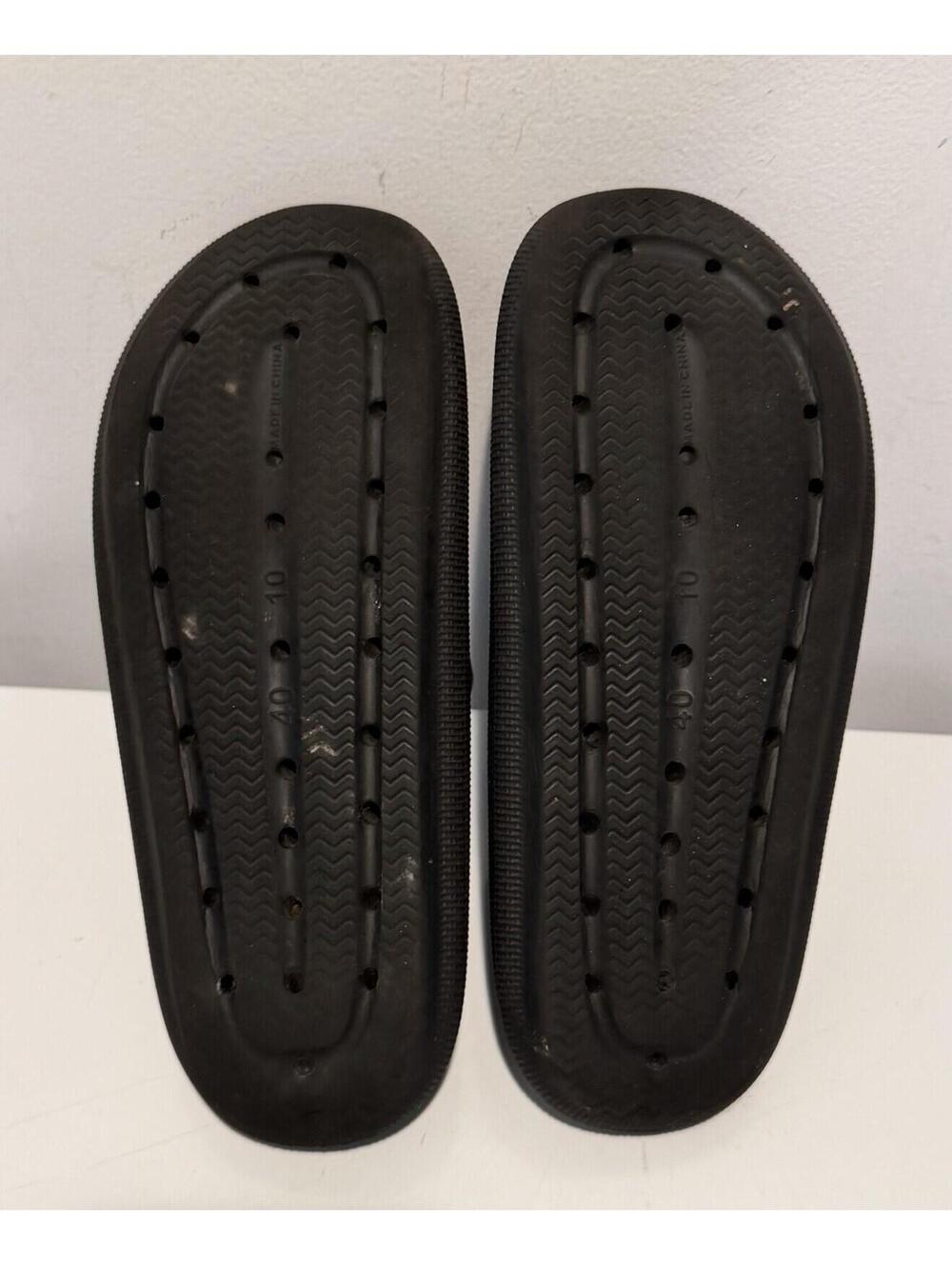 Womens Cushion Curved Sandals Black Slip On Size EU40/US9.5 - Picture 6 of 7
